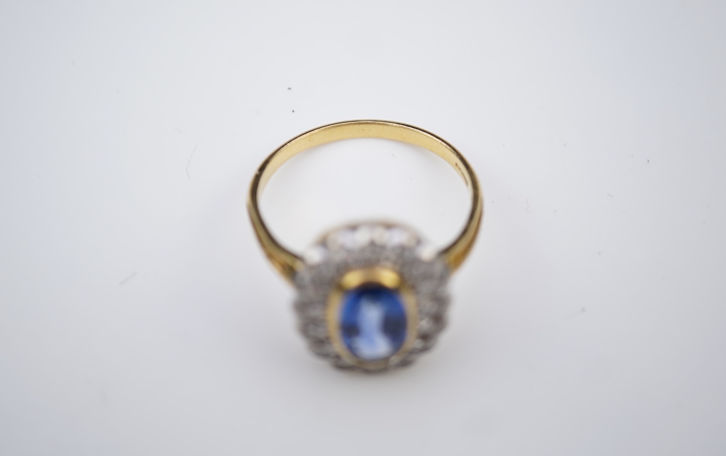 A sapphire and diamond ring